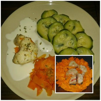 saumonette courgettes carottes