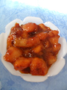 compotée pêche poire