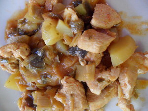 poelé poulet poireaux