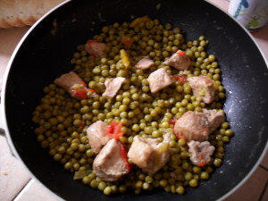 sauté porc petits pois